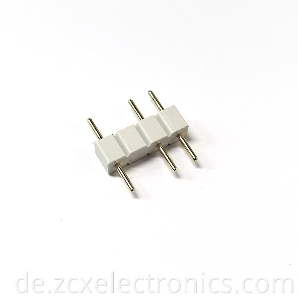 4P White Straight Pin Pin Connector